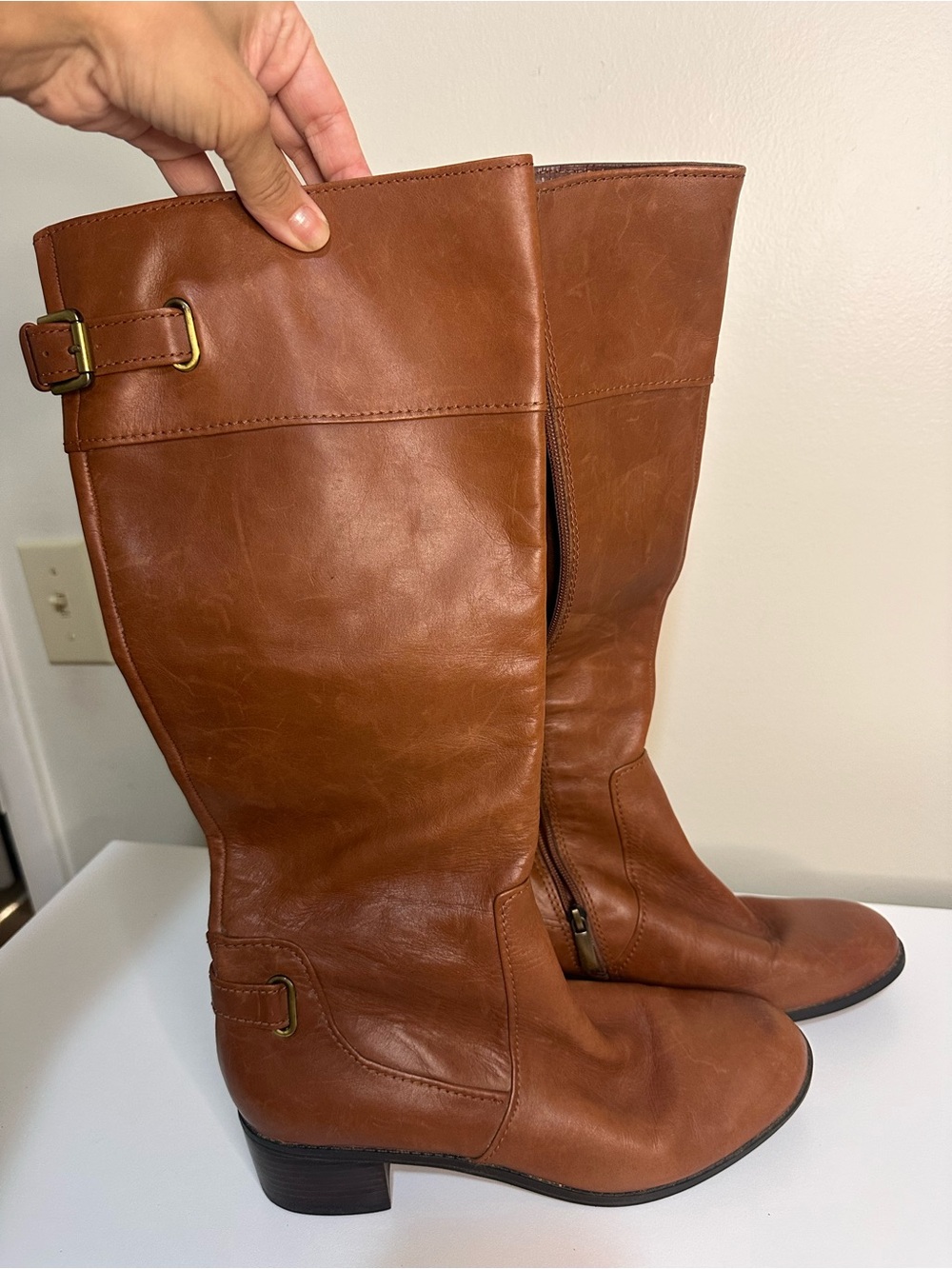 Bandolino Cognac Brown Over-The-Knee Riding Boots